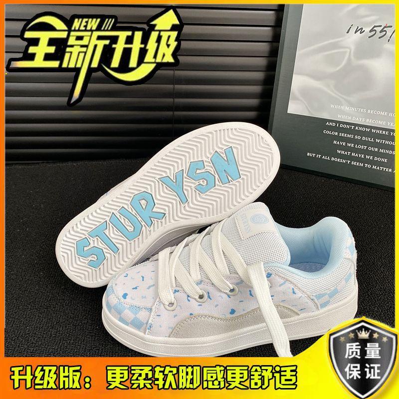 

Оригинальные нишевые туфли-хлебцы в сочетании цветов черники, женские, весенние, новые, повседневные кеды, спортивная женская обувь 40 небесно-голубой