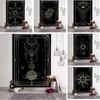 Witchcraft Tarot Tapestry Wall Hanging Black Khaki Sun Moon Starry Universe Geometric Pattern Dormitory Home Decoration Curtains