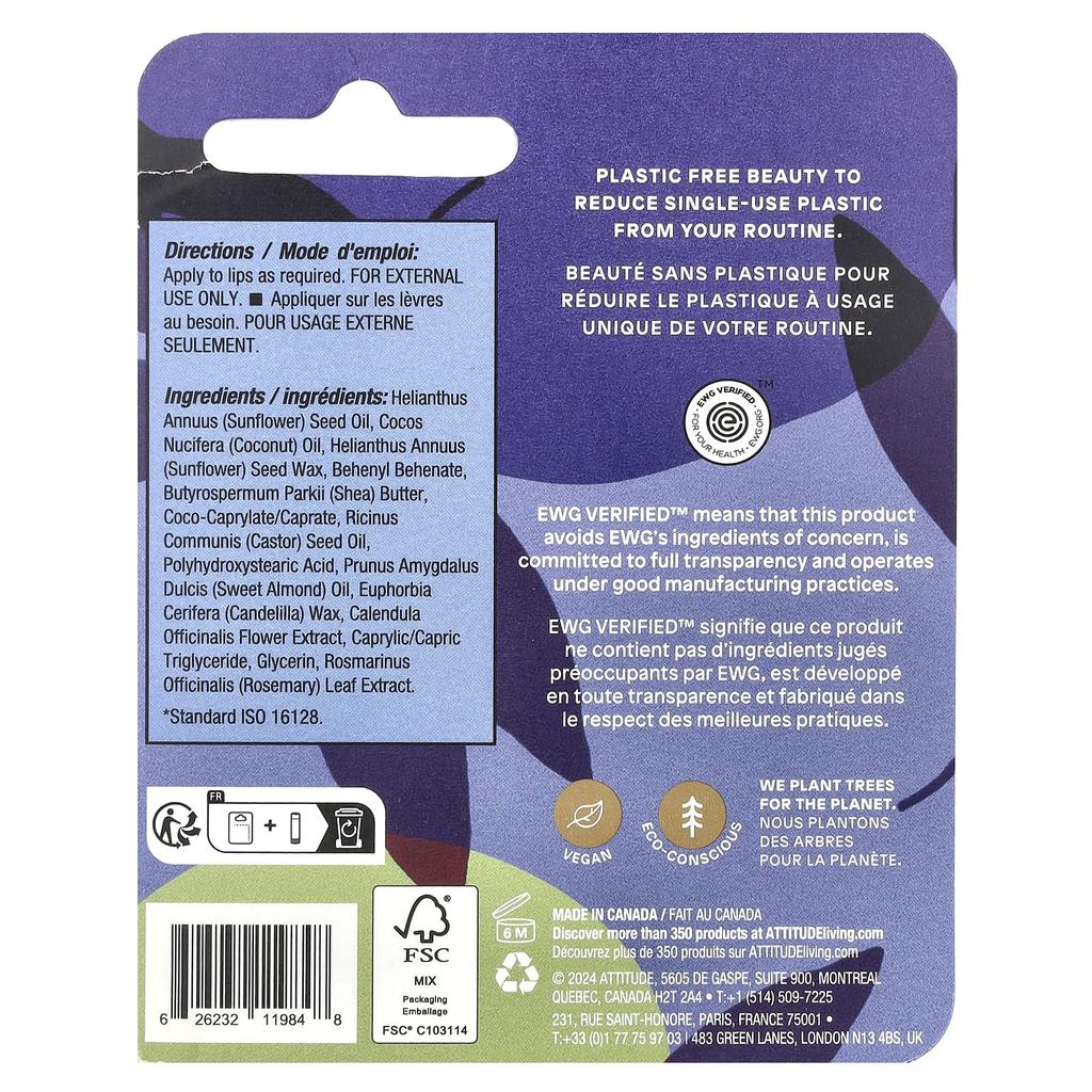 Leaves Bar™, Lip Balm, Unscented, 8.5 G (0.3 Oz)