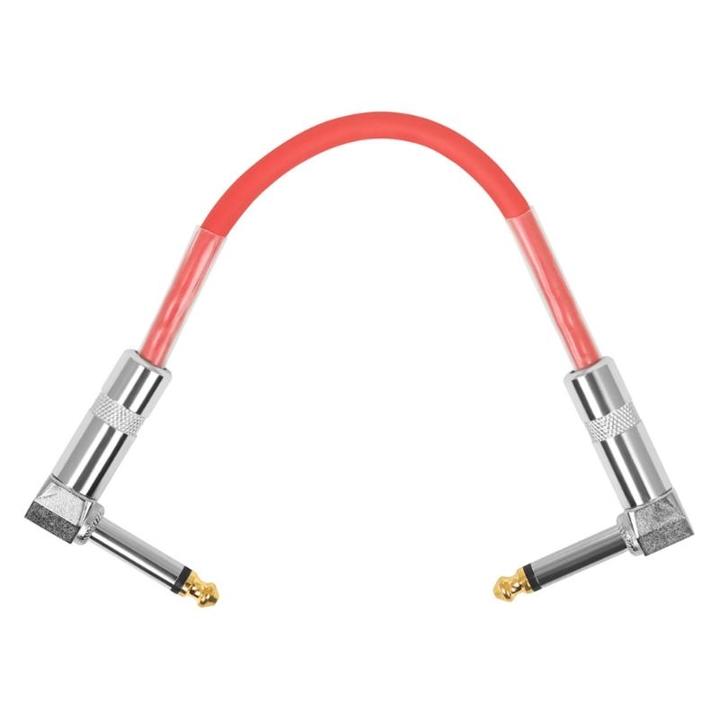 Guitar Patches Cables 6.35mm Right Angle Guitar Effect Pedal Cables Low Noise and Good Quality Guitar Effect Pedals Plug