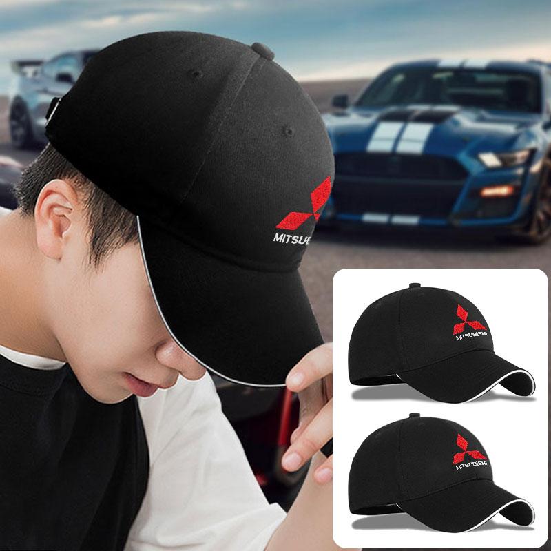 Car Emblem Embroidery Snapback Baseball Cap Adjustable Casual Hats For Mitsubishi 9 Ralliart X EX ASX L200 Colt Outlander Pajero