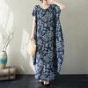 DIMANAF Neu 2026 Damen Übergröße Sommer Strand Vintage Dame Langes Kleid Locker Übergröße Maxi Blumenmuster Sommerkleid Kleidung