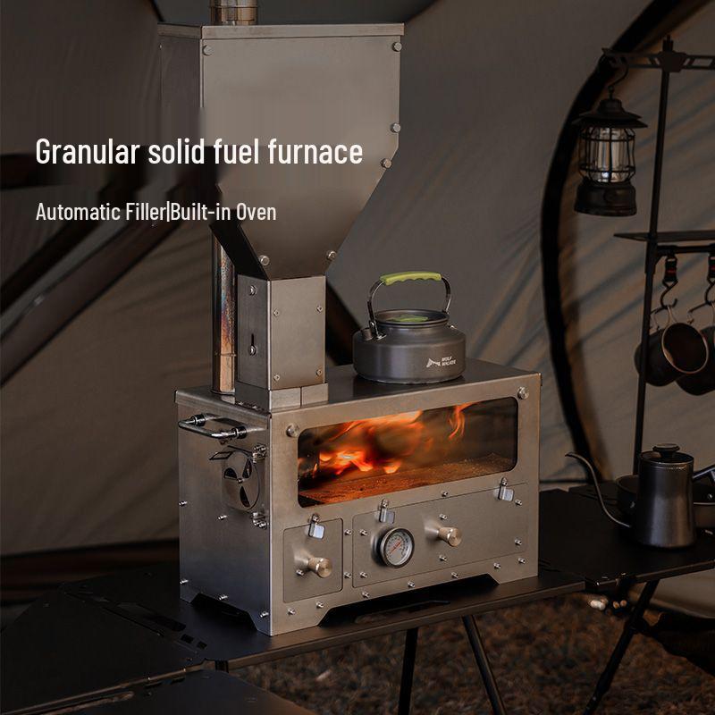Portable Multi-functional Smokeless Wood Pellet Stove for Camping and Outdoor Heating Stove Head