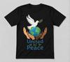 United For Peace Peace Dove Peace Lover Tee Black T-shirt