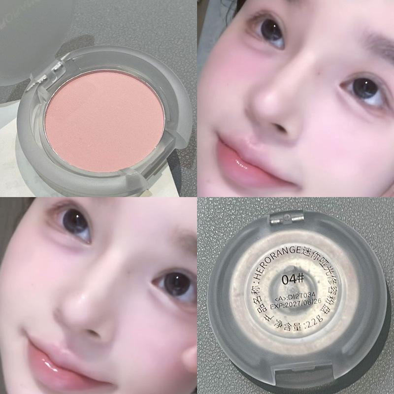 HERORANGE Mini Contour & Highlight Matte Powder - Natural Brightening Compact