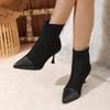 Large size kitten and fashion women's boots autumn and winter new pointed middle tube knee socks boots