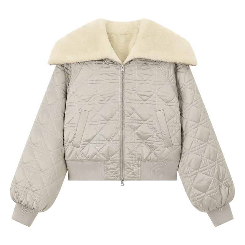 Детская стеганая хлопковая куртка ELLE KIDS с большим воротником 160