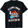 Curling Rocks Ice Winter Sport Lovers Sweepers Curlers Humor T-Shirt