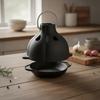 Cast Iron Garlic Roaster Heavy-Duty Versatile for Home Chefs