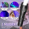 395nm 2 in 1 UV Flashlight Black Light LED Torch Type-C Rechargeable Lamp Outdoor Zoom Waterproof Lantern for Pet Urine Stains