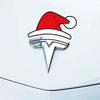 Car Creative Stickers for Tesla Model 3 Christmas Santa Decoration Tesla Model 3 Accessories Car Accessories