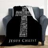 Christian Art Flannel Blanket Throw Blanket Soft Warm Sofa Bed Camping Home Decor Unique Christmas Gift C926135