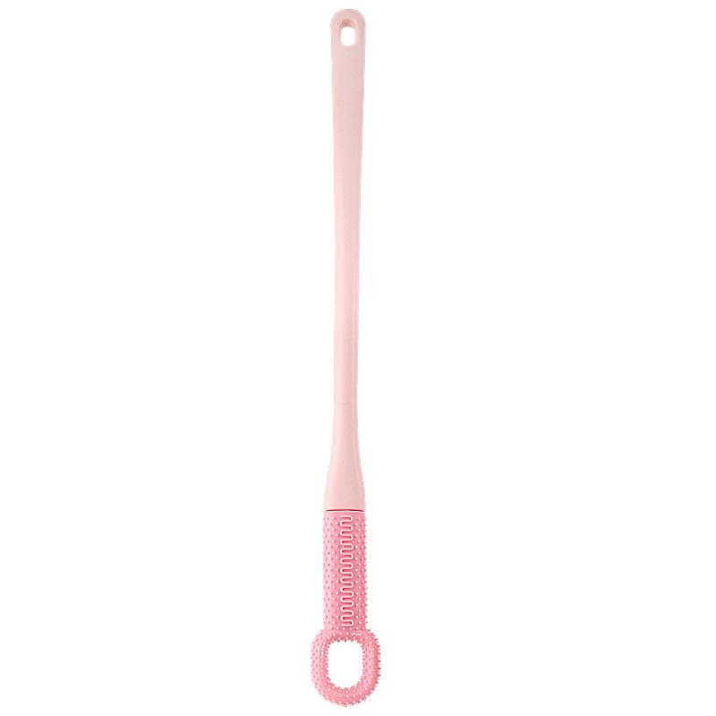 Lazy Person Long-Handled Soft Rubber Foot Brush for Callus & Dead Skin Removal