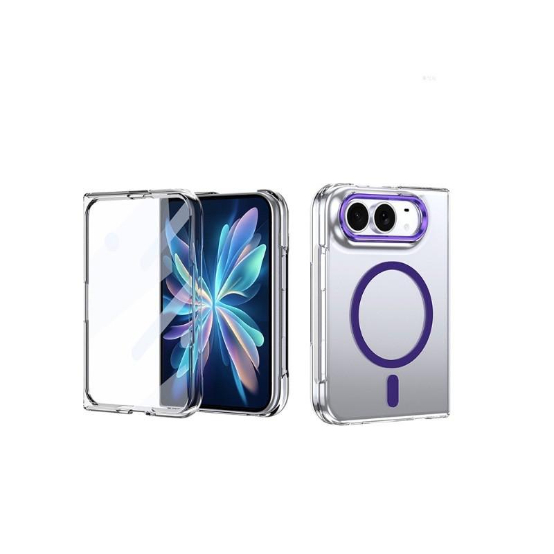 Magnetic Clear Phone Case IPhone Duo Slim Shockproof Protective Cover Minimalist Design Men