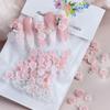 3 Packs 30 Gradient Carved Rose Nail Accessories, Dragon Sand, Gemstones, Rose Flowers with Steel Beads and Pearls, Nail Accessories