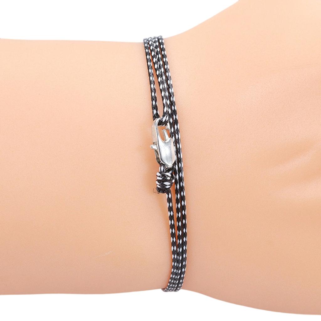 Adjustable Braided Waxed Cord Bracelet Vintage Inspired Design With Copper Clasp Jewelry For Women Men Daily Wear