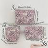 Jacquard Embroidery Floral Makeup Bag for Women, High Aesthetic Large Capacity Cosmetic Pouch, Travel Storage Handbag Clutch