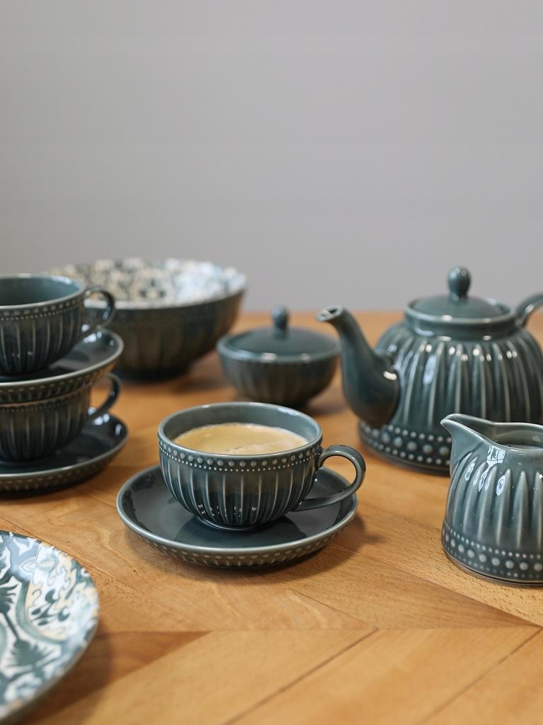 CERAMIC SUGAR BOWL 220 Ml MOSAIQUE OLIVE Line