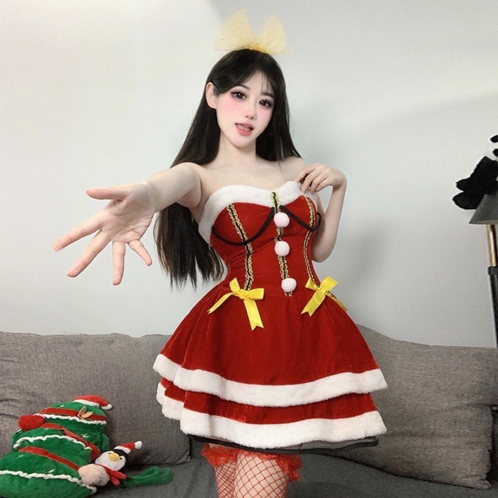 Favor Christmas Dress Costume Xmas Cosplay Outfit New Claus Dress  Holiday Party