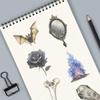 10/30/50pcs Retro Gothic Witch Skull Stickers Transparent Halloween Decals Decoration Skateboard Phone Laptop Bike Sticker Pack