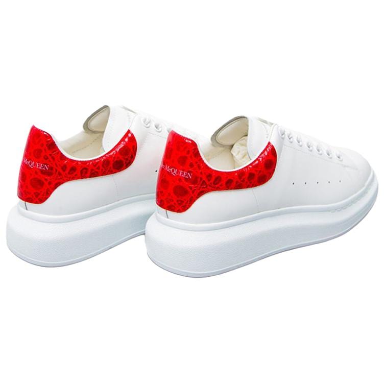 Alexander McQueen Oversized Sneaker 'White Red Crocodile' 625162WHYB89676
