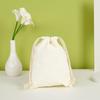 Blank Canvas Drawstring Bag with Cotton Rope for Nuts or Rice, Custom Logo Printing Available