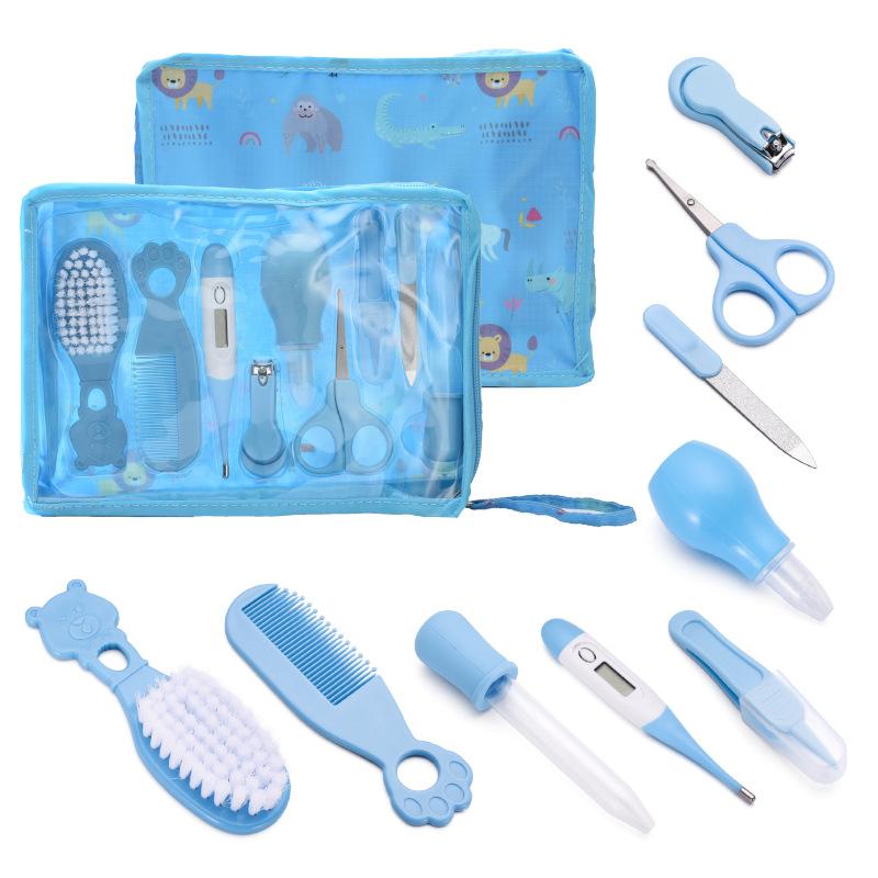 9-in-1 Babypflegeset mit Nagelknipser, Thermometer, Bürste & Kamm | Komplettes Babypflegeset für Neugeborenenhygiene | Sichere & sanfte Werkzeuge