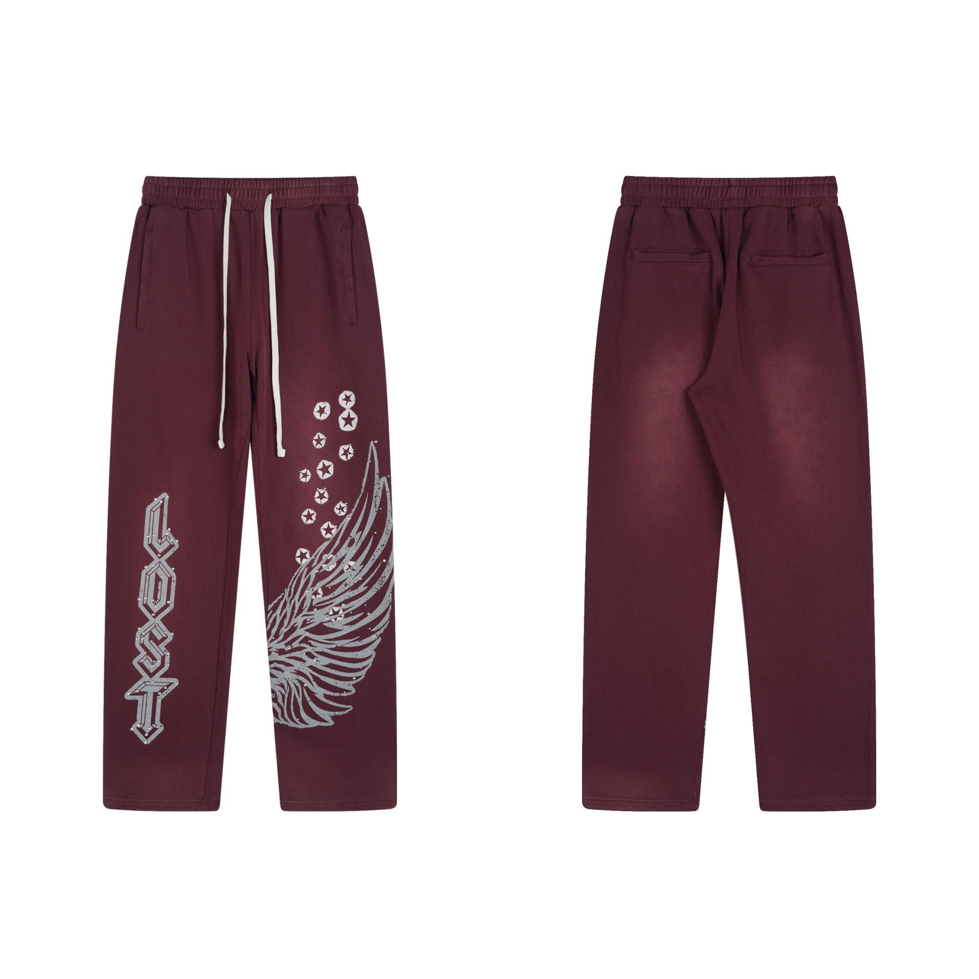 

LOSTSHDWS Мужские и женские высококачественные трусы из чистого хлопка с винтажной варкой и горячим тиснением для пар M