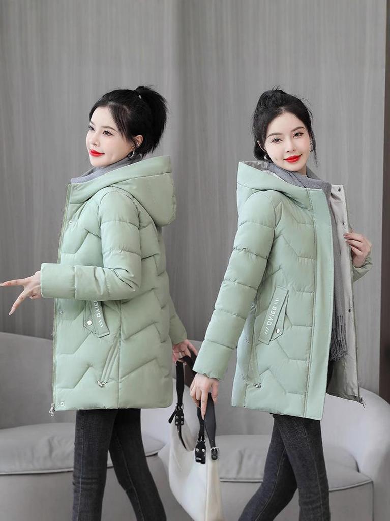 2026 Hot-Selling Women's Korean Style Slim Fit Mid-Length Winter Cotton Padded Jacket - Warm & Versatile Outerwear