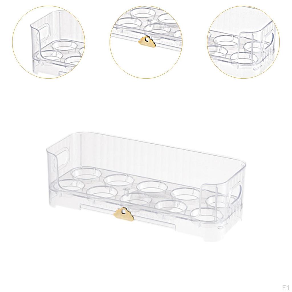 Držák na vejce do lednice Kontejner Úspora místa Opakovaně použitelný Organizér Podnos Dávkovač Pult