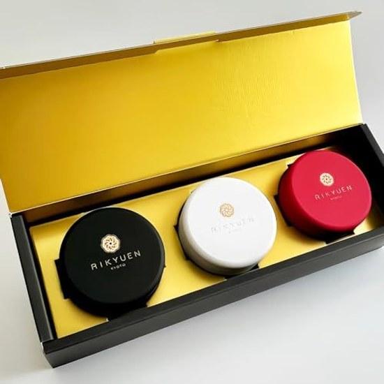 Kyoto Rikyuen RIKYUEN03 Black Hojicha White Sencha Asamiya Tea Year-End Gift Bag Type item-black-white-red-Petit