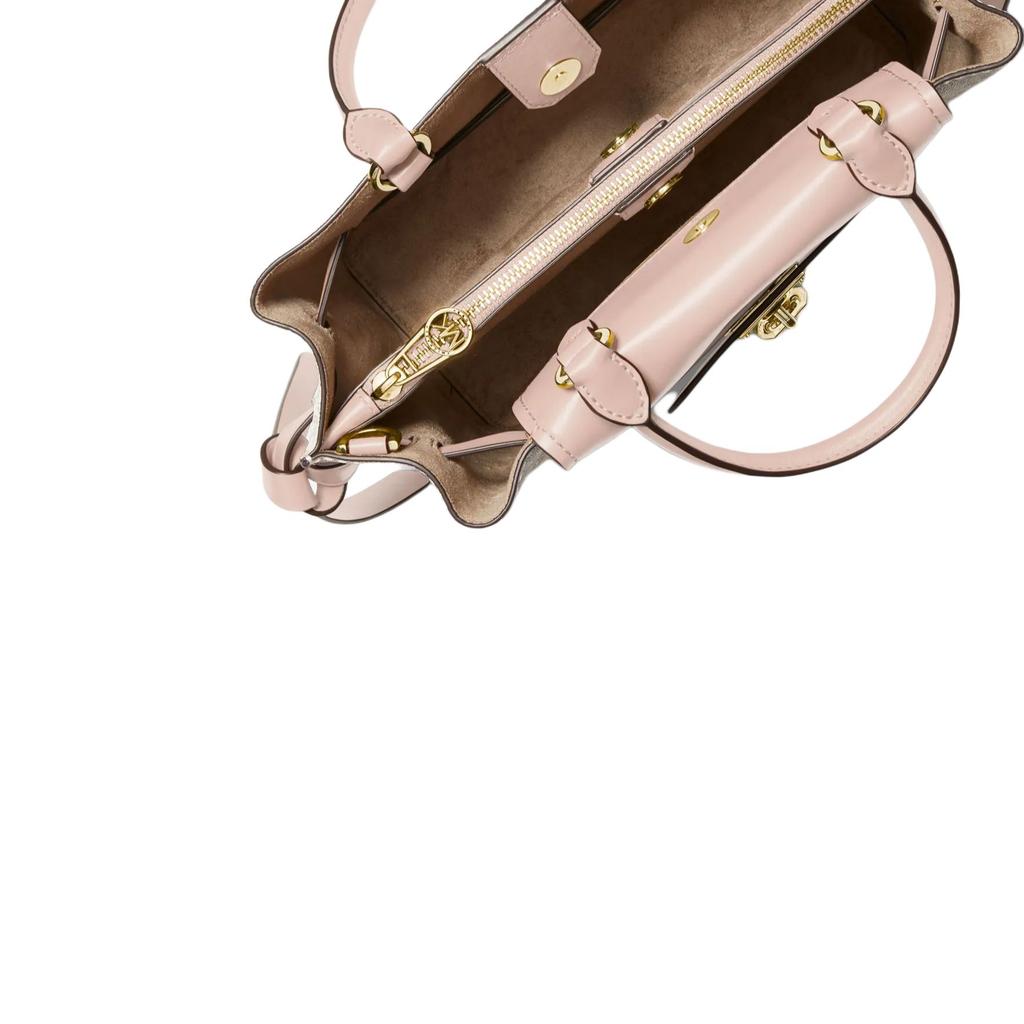 New MICHAEL KORS Hamilton Legacy Artificial Leather Shoulder Bag, Crossbody Bag, Handbag Small Women's Vanilla White & Pink 30F1G9HS5B-173