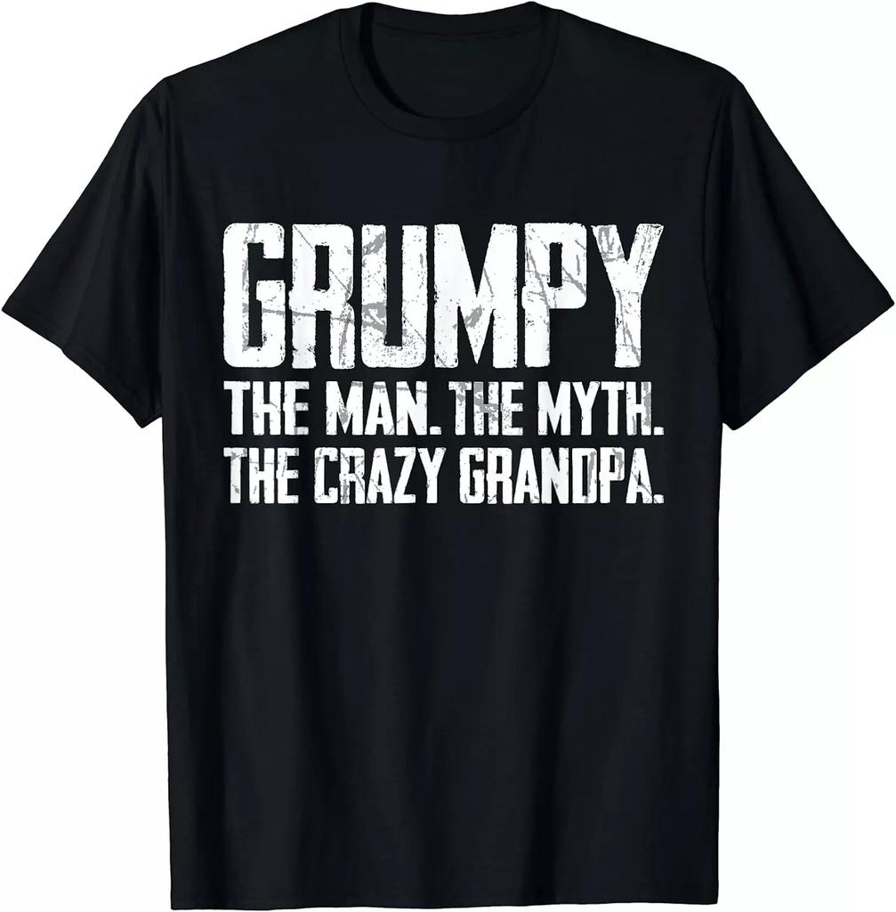 Grumpy The Man The Myth The Crazy Grandpa Gift Unisex T-Shirt Mens Womens Tees Top