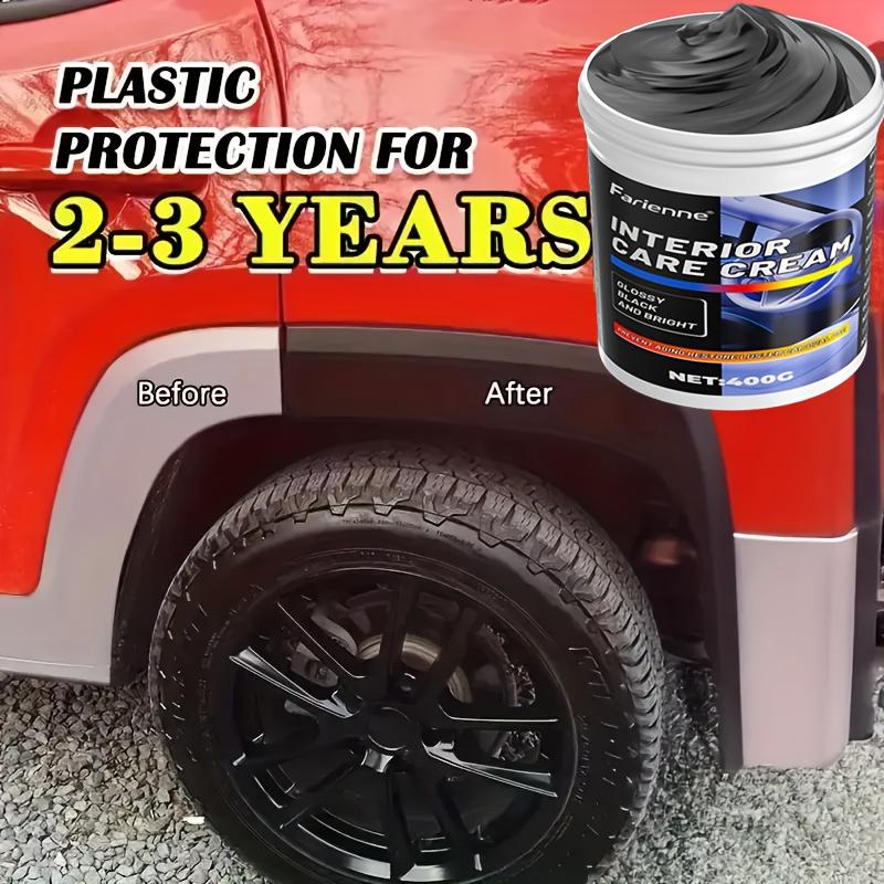 Heavy-Duty Car Plastic Repair Wax 400g, Quick Scratch Fix, Restore & Protect Bumpers, Interiors, Dashboards, Doors, Formula
