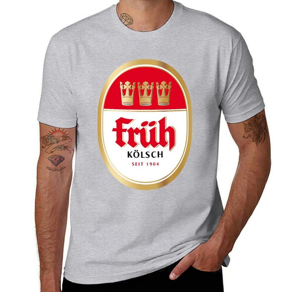 T-shirt Kolsch Fruh per ragazzi bianche ad asciugatura rapida moda coreana abbigliamento per uomo