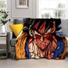 Dragon Ball Saiyan Forms Blanket Suitable For All Seasons Soft And Comfortable Bedroom Gift Outdoor Plush Blanket