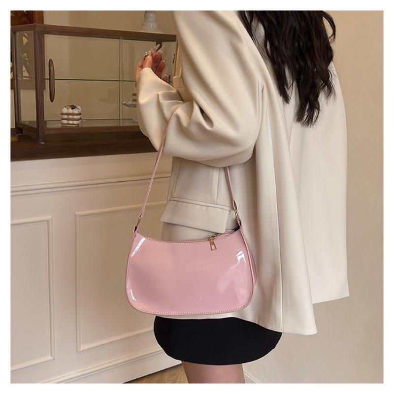 Koreanisches Designer Damen Leder Schultertasche Reißverschluss Handtasche Lässige Tote für Mädchen Tägliche Nutzung Geschenk