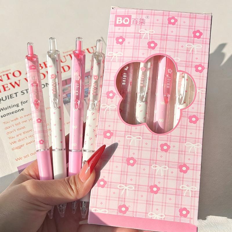 Cute Kawaii Cartoon Gel Pen Set Non-slip Grip Smooth Writing for Students Exam Note Taking Classroom Supplies