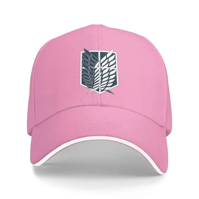 Attack on Titan Print Sandwich Baseball Caps Wings of Freedom Mikasa Snapback Hats Daily Bucket Cap Unisex Adjustable Hat