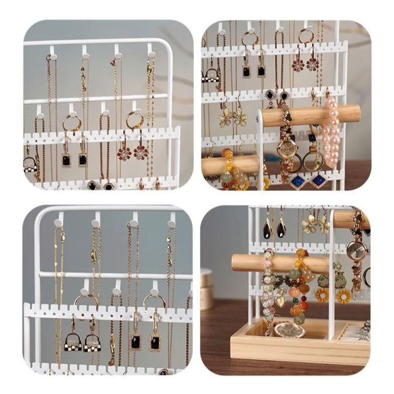 Earrings Jewelry Display Rack Large Capacity Eardrop Showcase Stand Bracelet Storage Shelf Necklace Jewellery Organizer Holder