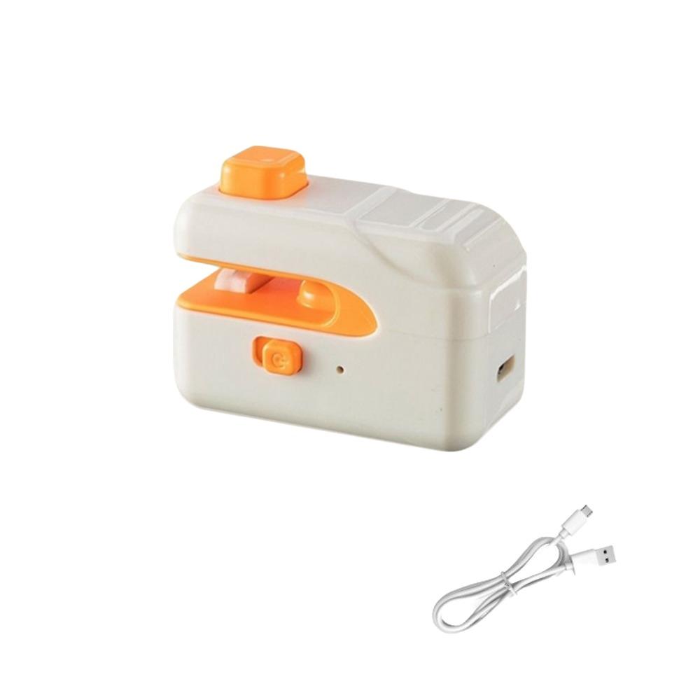 Handheld Plastic Bags Sealer Magnetic Food Sealer Clip Multi-functional Heat Sealer  Kitchen Orange Style A