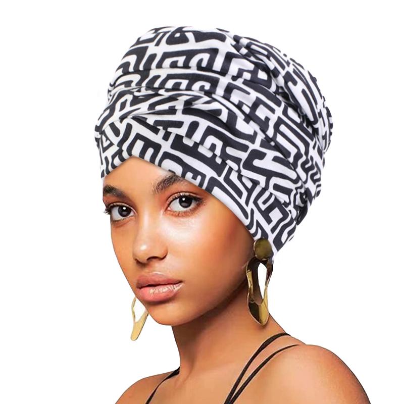 New Women African Print Turban Soft Headwraps Headband Long Hair Head Wrap Scarf Tie Head Scarf Bandanas Hair Accessories