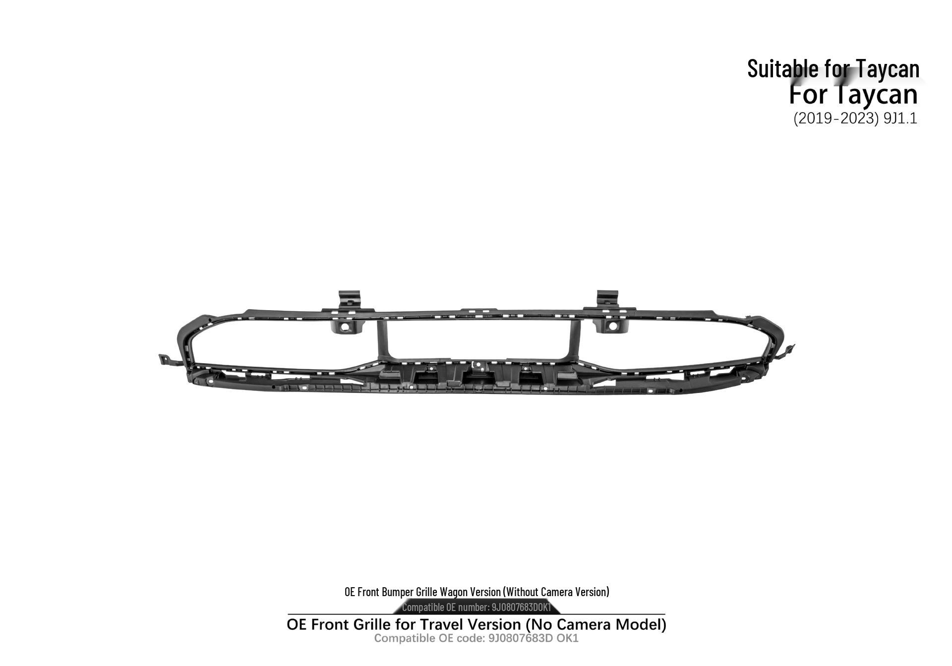 

19-23 Taycan 9J1.1 Front Bumper Grille (Wagon, No Camera)