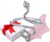 Silver Ring Snake Viper Cubic Zirconia Adjustable S925 +Box