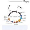 1PC Cosmic Galaxy Solar System Bracelet, Transfer Beads, Eight Planets, Hand Woven Natural Beads.
