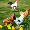 Hars Beeld Simulatie Pluimvee Kip Haan Hen Model Figuurtjes Landschap Sculptuur Binnenplaats Tuin Decoratie
