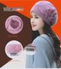 Women's Warm Wool Knitted Hat with Earmuffs - Korean Style Winter Rabbit Fur Hat