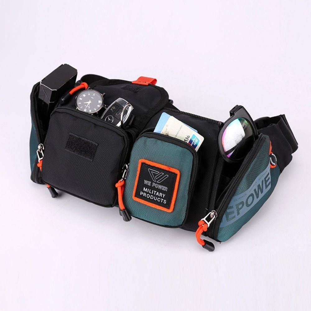 

Large Capacity Casual Waist Bag Waterproof Belt Bags Functional Nylon Waist Packs Sport Style 2