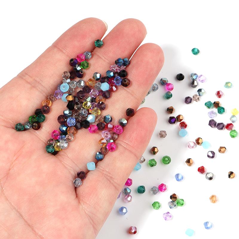 Jewelry Making Kits Czech Crystal Bicone Beads Kit For Making Jewelry Material Loose Spacer Beads Box DIY Bracelet Earrings
