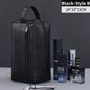 PU Leather Man Woman Handbag Large Capacity Material Portable Handbag Makeup Pouch Travel Wash Bag Vintage
